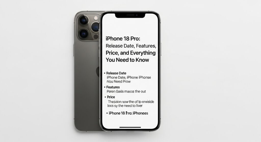 iPhone 18 Pro: Release Date, Features, Price, and Everything You Need to Know