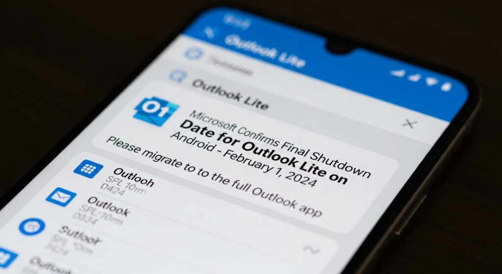 Microsoft Confirms Final Shutdown Date for Outlook Lite on Android